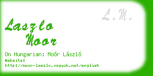 laszlo moor business card