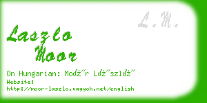 laszlo moor business card